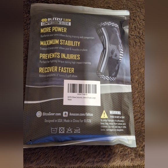 Elbow Compression Sleeve Purple Large NWT - Picture 2 of 3